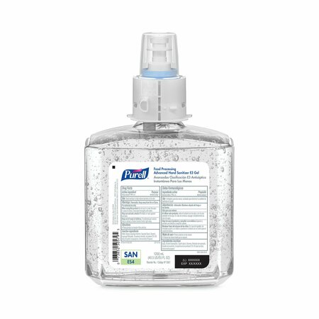 Purell Advanced E3-Rated Instant Hand Sanitizer Gel, 1200 mL Refill, Fragrance-Free, For ES4 Dispenser, 2PK 5061-02